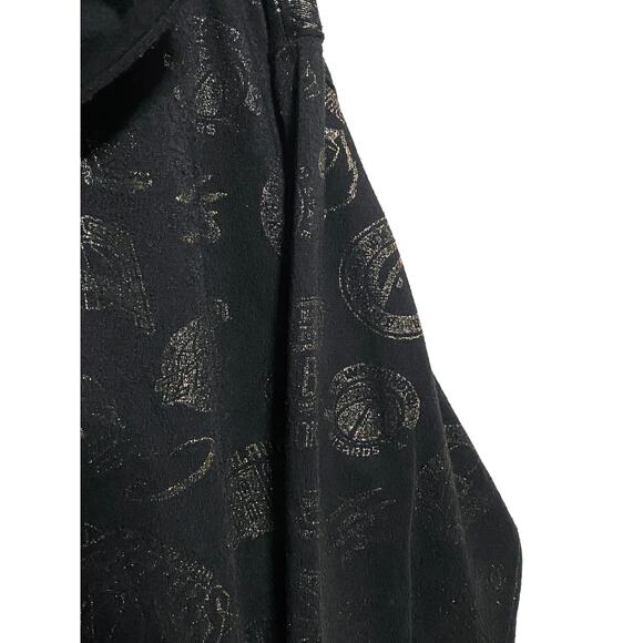 NBA UNK All Over Basketball Team Logos Hoodie Sweatshirt Mens L Athleisure Cozy - Picture 4 of 8